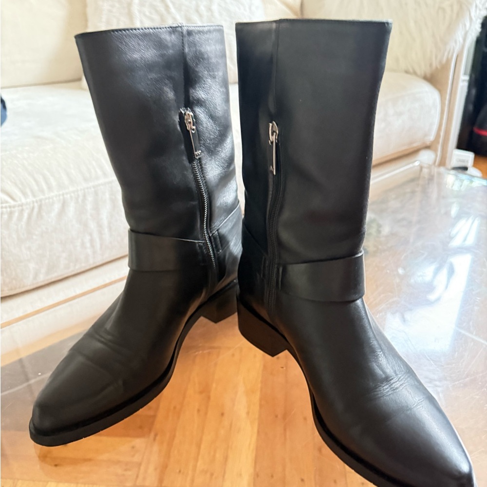 Aquatalia Black Leather Boots